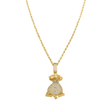 yellow DIAMOND MONEY PENDANT IN 14K YELLOW GOLD 7.78 CTW